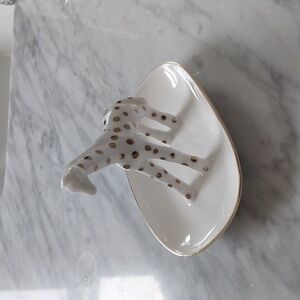 Anthropologie Ceramic Spotted Giraffe Trinket Jewelry Dish